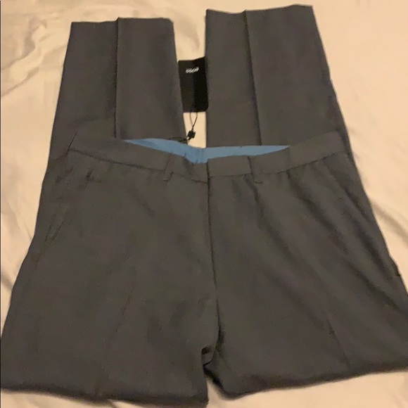 Hugo Boss Other - Hugo Boss gray striped flat front dress pants